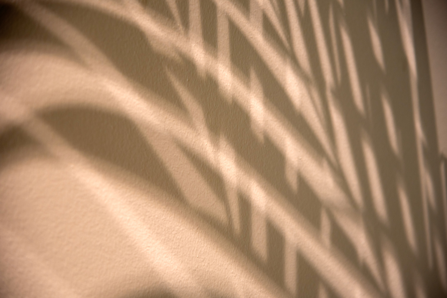 Shadow patterns on a textured wall
